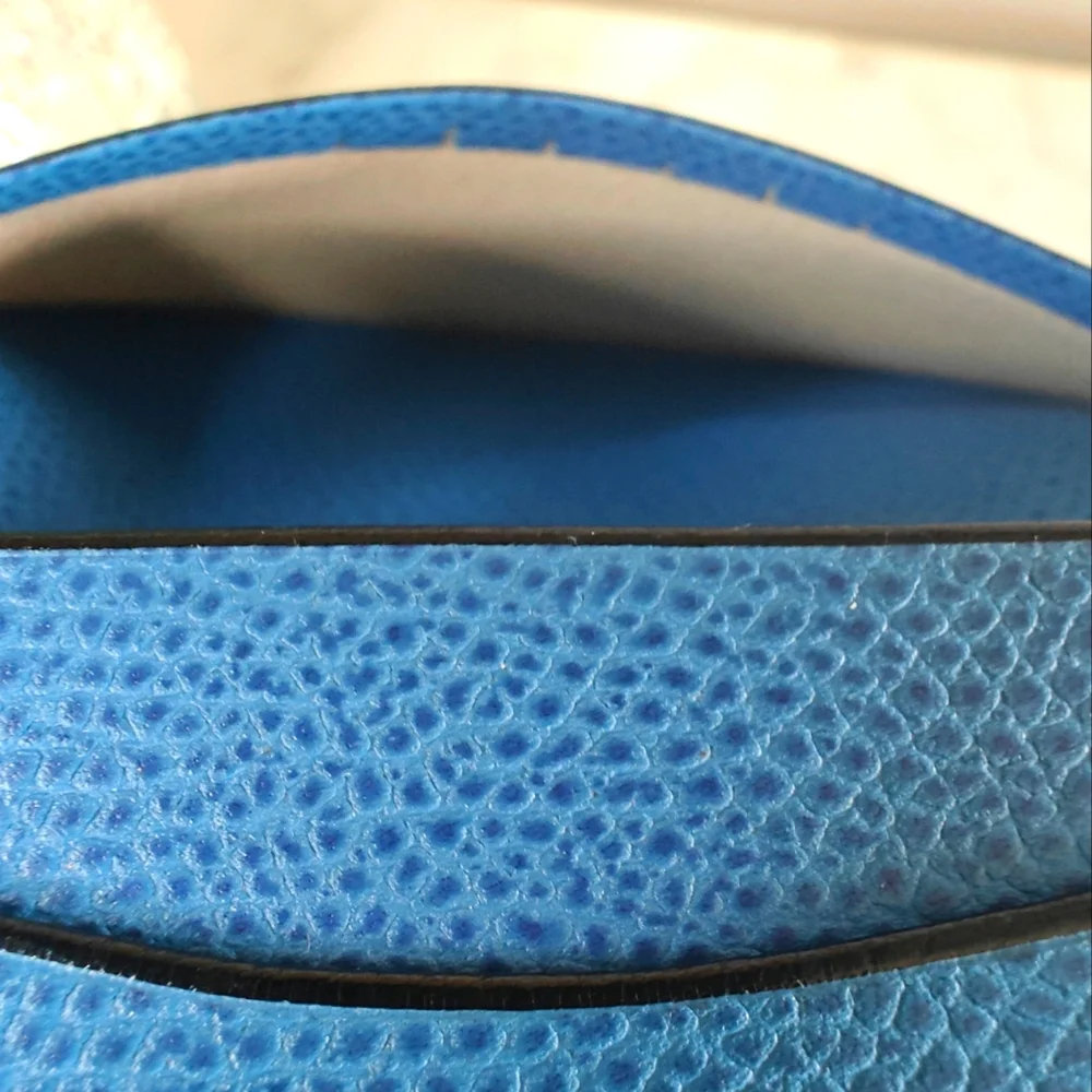 Valextra Onda Card Case In Cobalt Blue - Picture 11 of 13